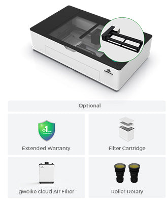 Gweikecloud – CO₂-Rotations-Laserschneider & -gravierer (55 W), Pro